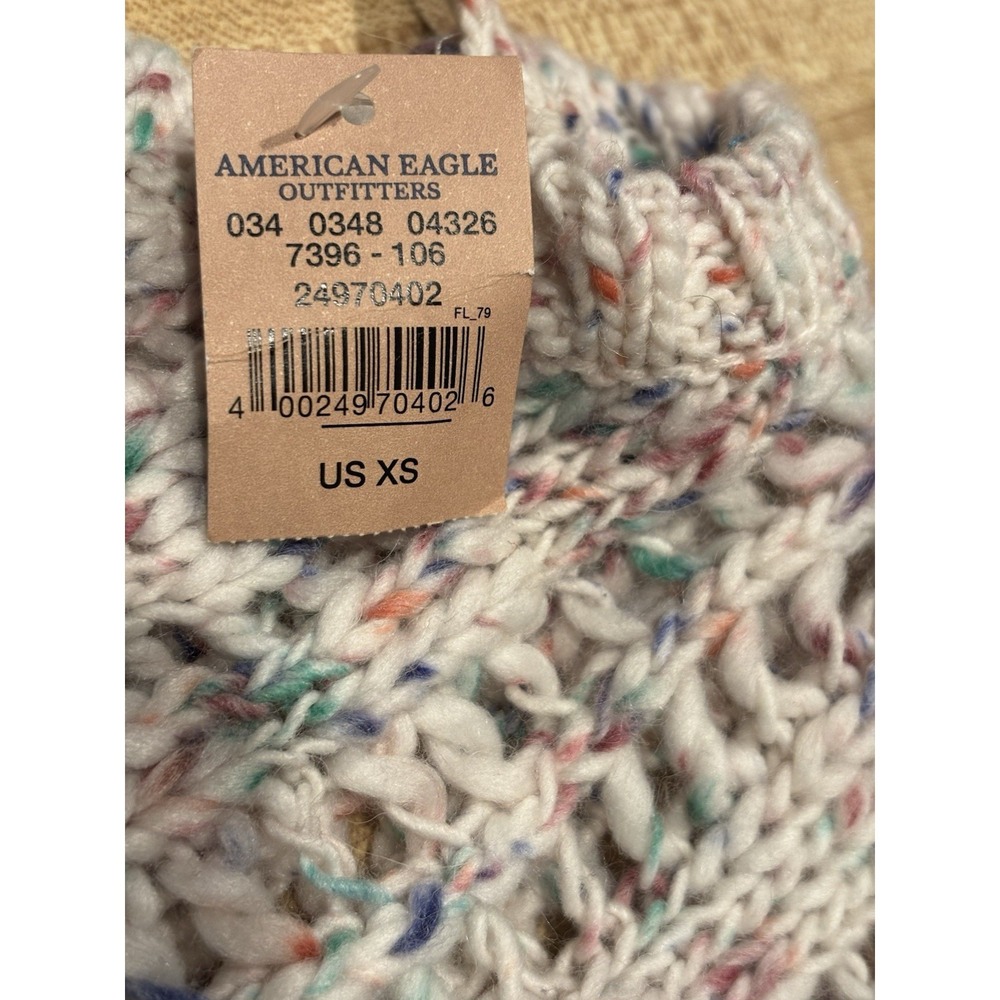 American Eagle Outfitters Women's Tie Back Tan Marled Supersoft Sweater XS NWT - Picture 2 of 12